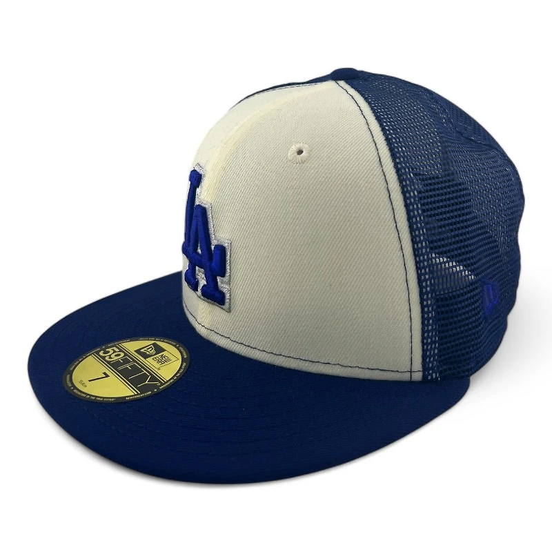 Los Angeles Dodgers Chrome and Royal Blue Mesh "84 Olympic Patch" UV New Era 59FIFTY Fitted Hat
