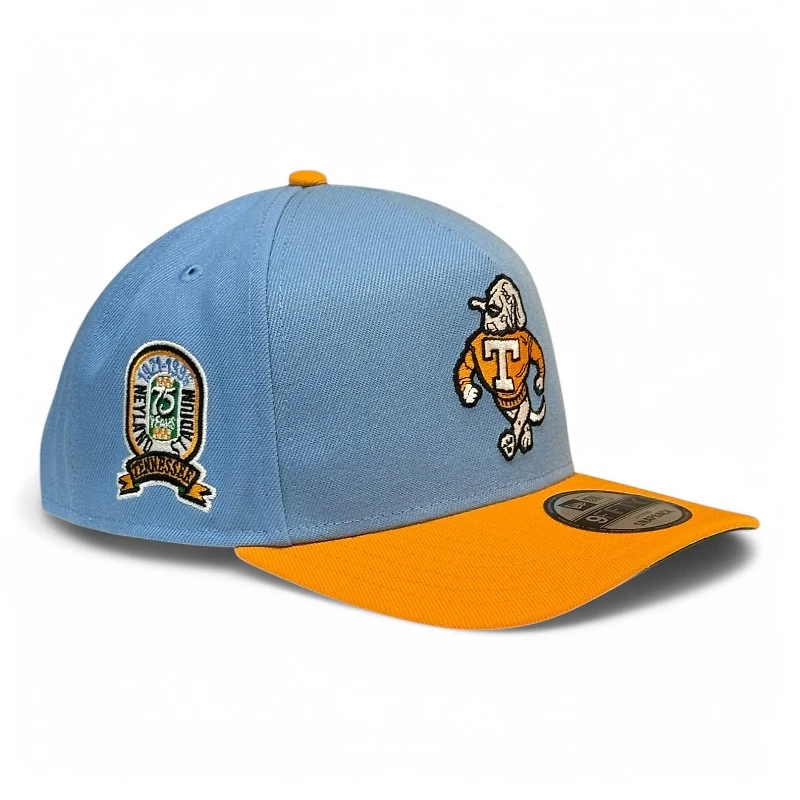 Tennessee Volunteers Blue and Orange "Smokey" Logo Neyland Stadium Patch New Era 9FIFTY A-Frame Snapback Hat