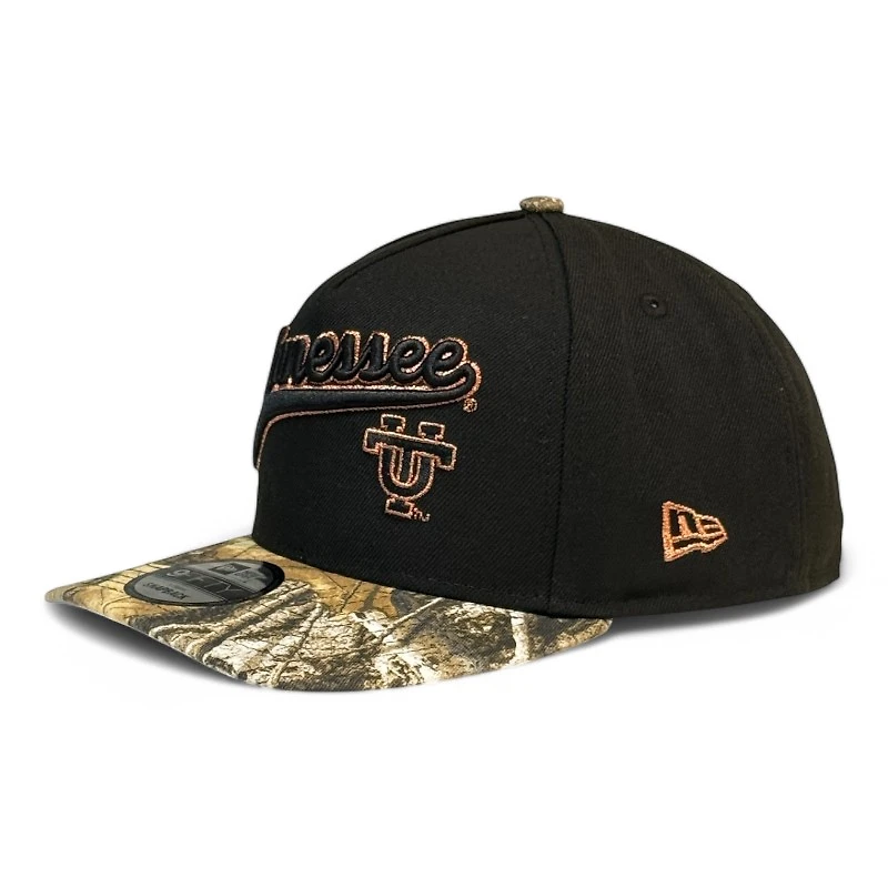 Tennessee Volunteers Black and Realtree Double Script Rifleman Patch New Era 9FIFTY A-Frame Snapback Hat
