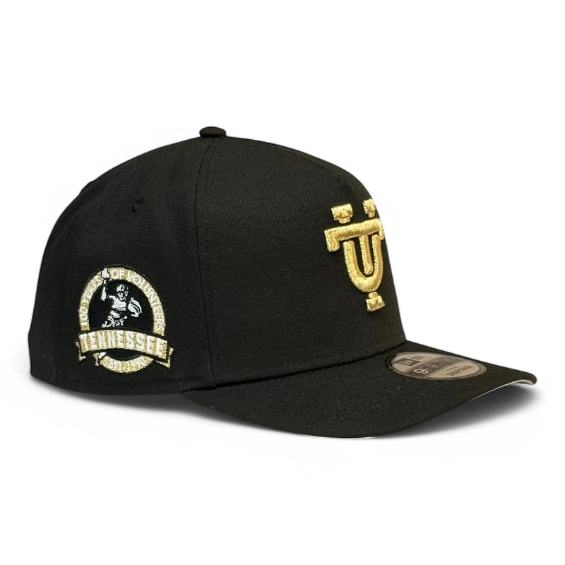Tennessee Volunteers Black and Gold 100 Years Patch New Era 9FIFTY A-Frame Snapback Hat