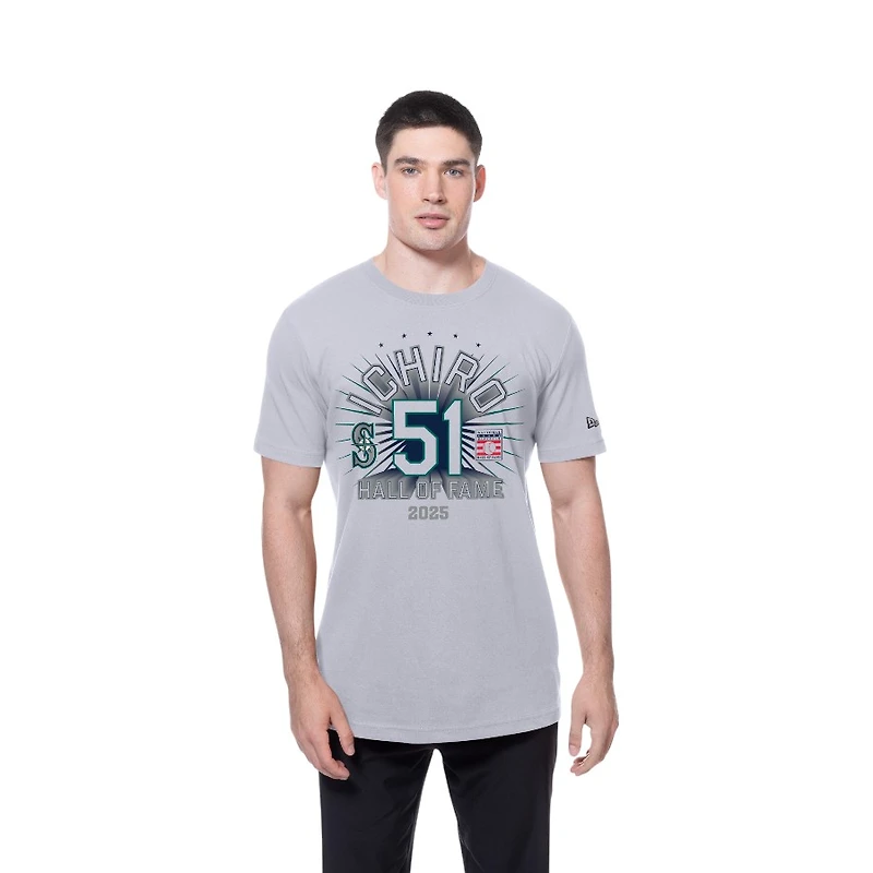 Seattle Mariners Ichiro White Hall of Fame New Era T-Shirt