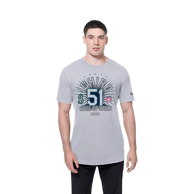 Seattle Mariners Ichiro White Hall of Fame New Era T-Shirt
