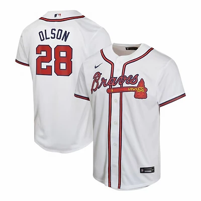 Youth Atlanta Braves Matt Olson White Home Jersey