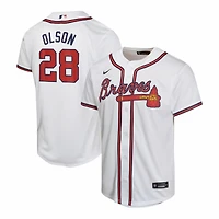 Youth Atlanta Braves Matt Olson White Home Jersey