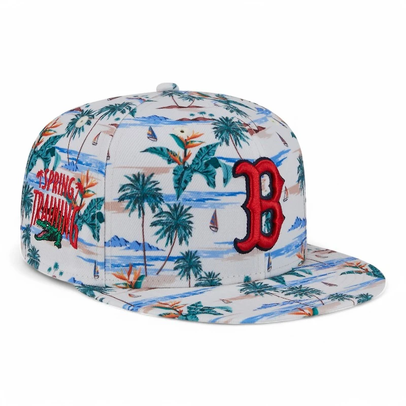 Boston Red Sox White 2025 Spring Training New Era 9FIFTY Snapback Hat