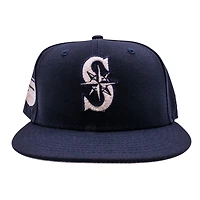 Seattle Mariners Navy 2008 All Star Game Patch Grey UV New Era 59FIFTY Fitted Hat