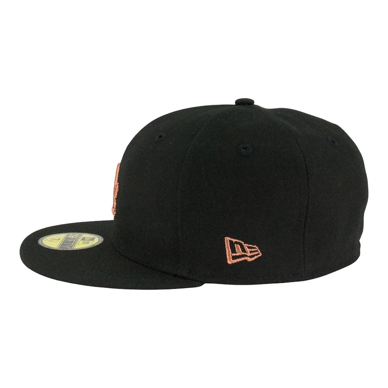 Los Angeles Dodgers Black with Copper LA Logo Grey UV New Era 59FIFTY Fitted Hat