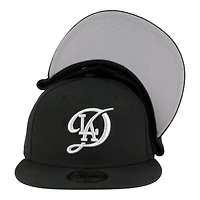 Los Angeles Dodgers Black with Silver City Connect Logo Grey UV New Era 59FIFTY Fitted Hat