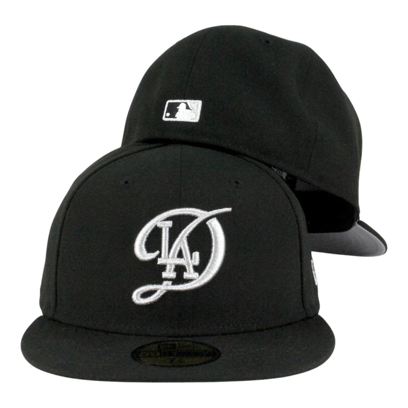 Los Angeles Dodgers Black with Silver City Connect Logo Grey UV New Era 59FIFTY Fitted Hat