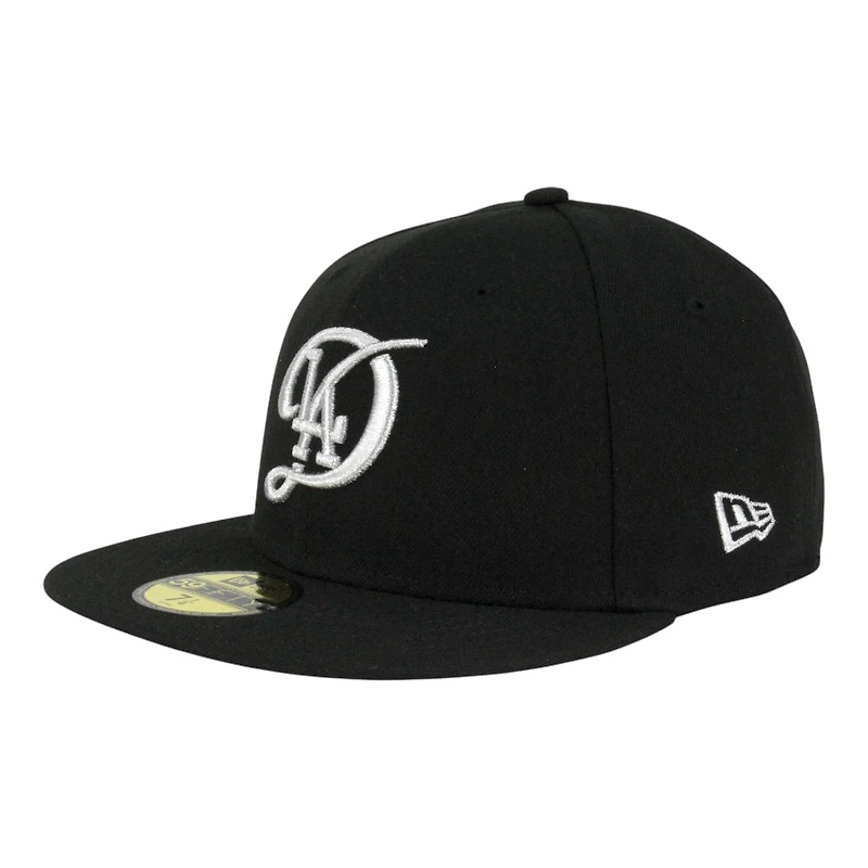 Los Angeles Dodgers Black with Silver City Connect Logo Grey UV New Era 59FIFTY Fitted Hat