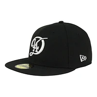 Los Angeles Dodgers Black with Silver City Connect Logo Grey UV New Era 59FIFTY Fitted Hat