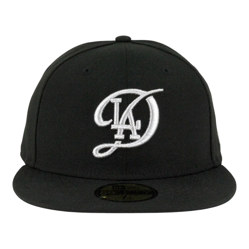 Los Angeles Dodgers Black with Silver City Connect Logo Grey UV New Era 59FIFTY Fitted Hat