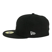 Los Angeles Dodgers Black with Silver LA Logo Grey UV New Era 59FIFTY Fitted Hat