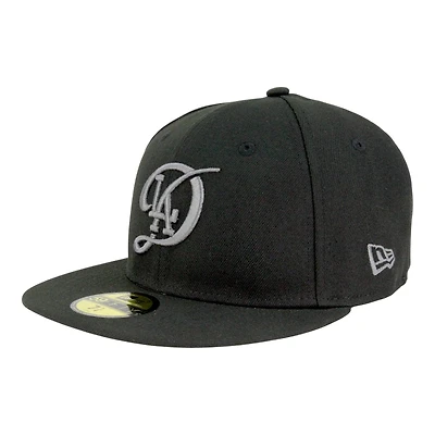 Los Angeles Dodgers Black with Graphite City Connect Logo Grey UV New Era 59FIFTY Fitted Hat