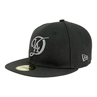 Los Angeles Dodgers Black with Graphite City Connect Logo Grey UV New Era 59FIFTY Fitted Hat