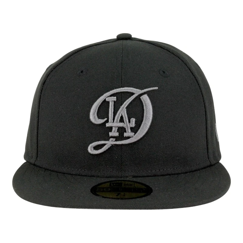 Los Angeles Dodgers Black with Graphite City Connect Logo Grey UV New Era 59FIFTY Fitted Hat