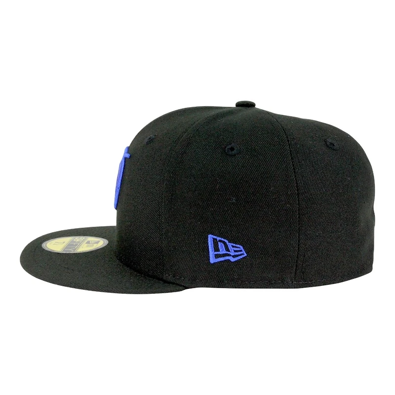 Los Angeles Dodgers Black with Royal Connect Logo Grey UV New Era 59FIFTY Fitted Hat