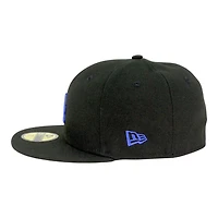 Los Angeles Dodgers Black with Royal LA Logo Grey UV New Era 59FIFTY Fitted Hat