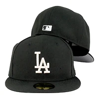 Los Angeles Dodgers Black with Ivory LA Logo Grey UV New Era 59FIFTY Fitted Hat