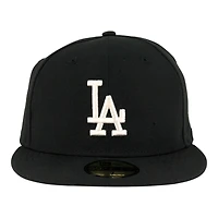 Los Angeles Dodgers Black with Ivory LA Logo Grey UV New Era 59FIFTY Fitted Hat