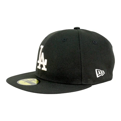 Los Angeles Dodgers Black with Ivory LA Logo Grey UV New Era 59FIFTY Fitted Hat