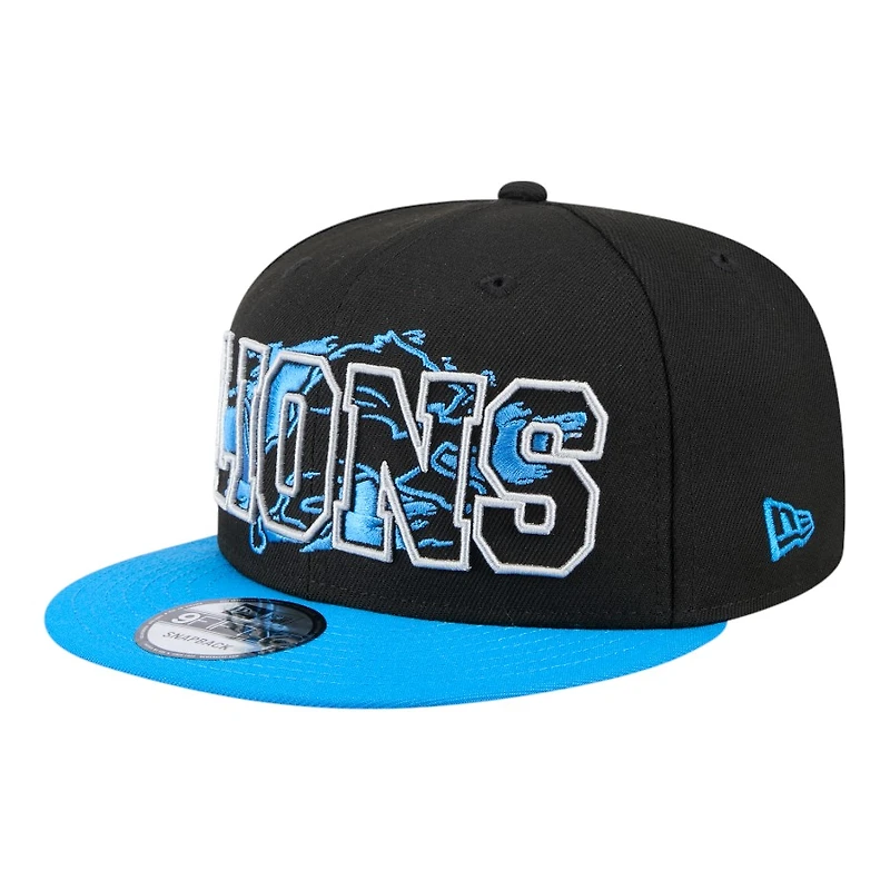 Detroit Lions Black and Blue Splatter New Era 9FIFTY Snapback Hat