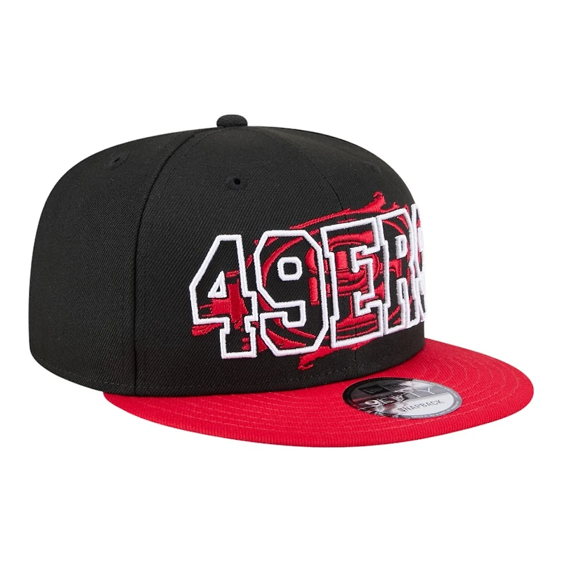 San Francisco 49ers Black and Red Splatter New Era 9FIFTY Snapback Hat