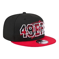 San Francisco 49ers Black and Red Splatter New Era 9FIFTY Snapback Hat