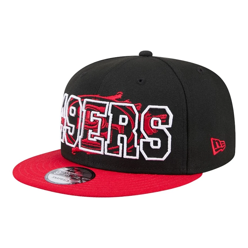San Francisco 49ers Black and Red Splatter New Era 9FIFTY Snapback Hat