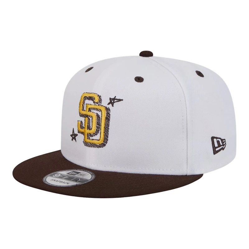 San Diego Padres Chrome and Brown Official Doodles New Era 9FIFTY Snapback Hat
