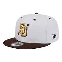 San Diego Padres Chrome and Brown Official Doodles New Era 9FIFTY Snapback Hat