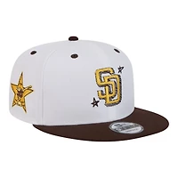 San Diego Padres Chrome and Brown Official Doodles New Era 9FIFTY Snapback Hat