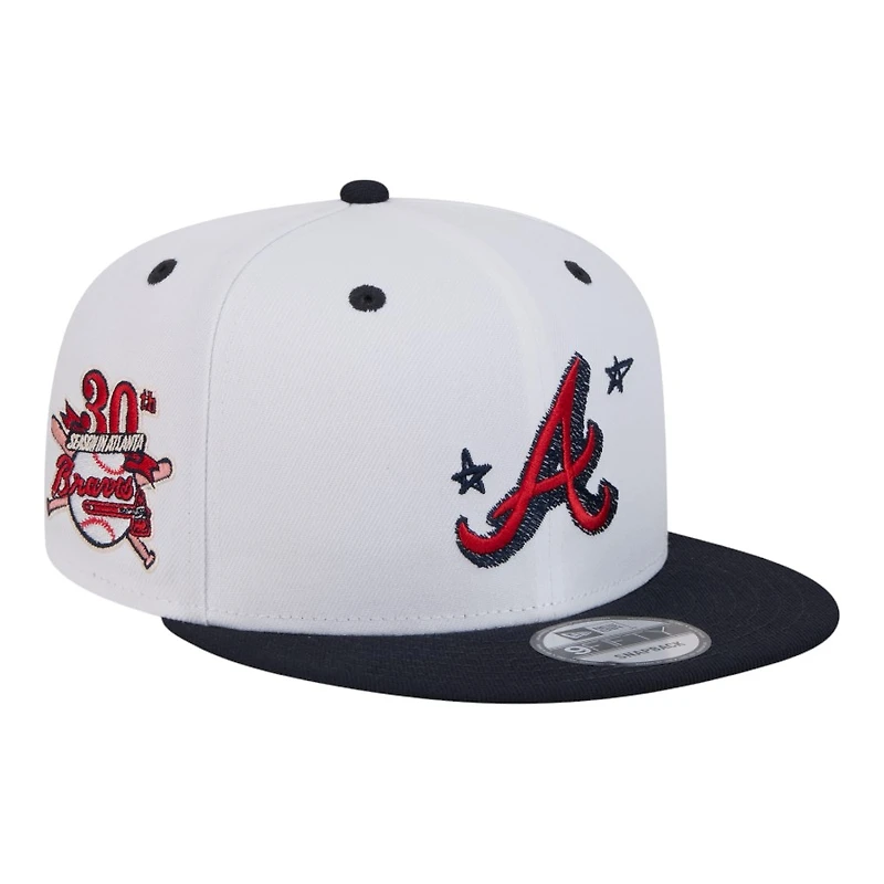 Atlanta Braves Chrome and Navy Official Doodles New Era 9FIFTY Snapback Hat
