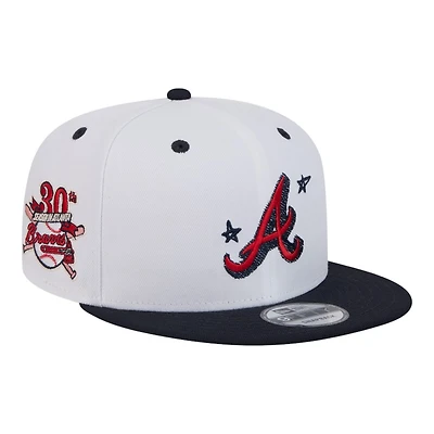 Atlanta Braves Chrome and Navy Official Doodles New Era 9FIFTY Snapback Hat