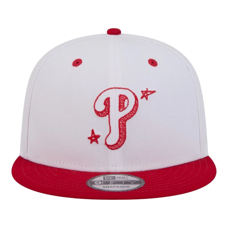Philadelphia Phillies Chrome and Red Official Doodles New Era 9FIFTY Snapback Hat