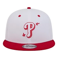Philadelphia Phillies Chrome and Red Official Doodles New Era 9FIFTY Snapback Hat