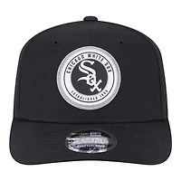 Chicago White Sox Black Circle Patch New Era 9SEVENTY Adjustable Hat