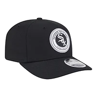 Chicago White Sox Black Circle Patch New Era 9SEVENTY Adjustable Hat