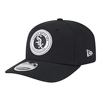 Chicago White Sox Black Circle Patch New Era 9SEVENTY Adjustable Hat