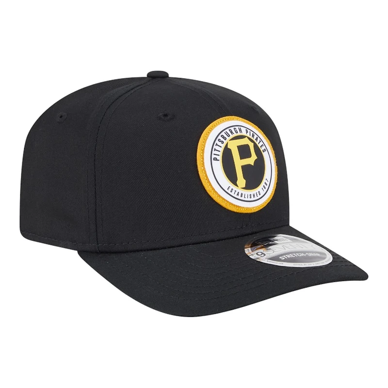 Pittsburgh Pirates Black Circle Patch New Era 9SEVENTY Adjustable Hat