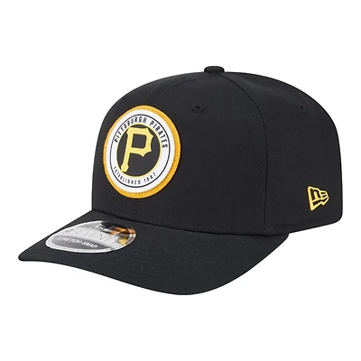 Pittsburgh Pirates Black Circle Patch New Era 9SEVENTY Adjustable Hat