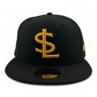 Salt Lake Bees Yellow on Black Alternate MiLB New Era 59FIFTY Fitted Hat
