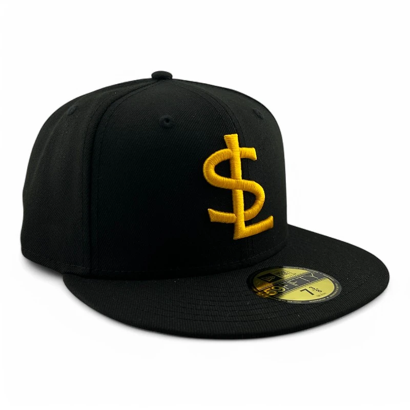 Salt Lake Bees Yellow on Black Alternate MiLB New Era 59FIFTY Fitted Hat