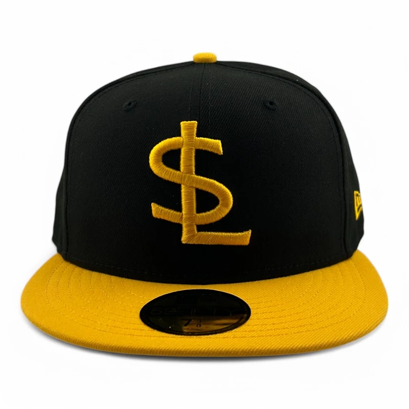 Salt Lake Bees Black and Yellow Two Tone Alternate 3 MiLB New Era 59FIFTY Fitted Hat