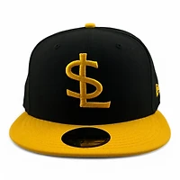 Salt Lake Bees Black and Yellow Two Tone Alternate 3 MiLB New Era 59FIFTY Fitted Hat