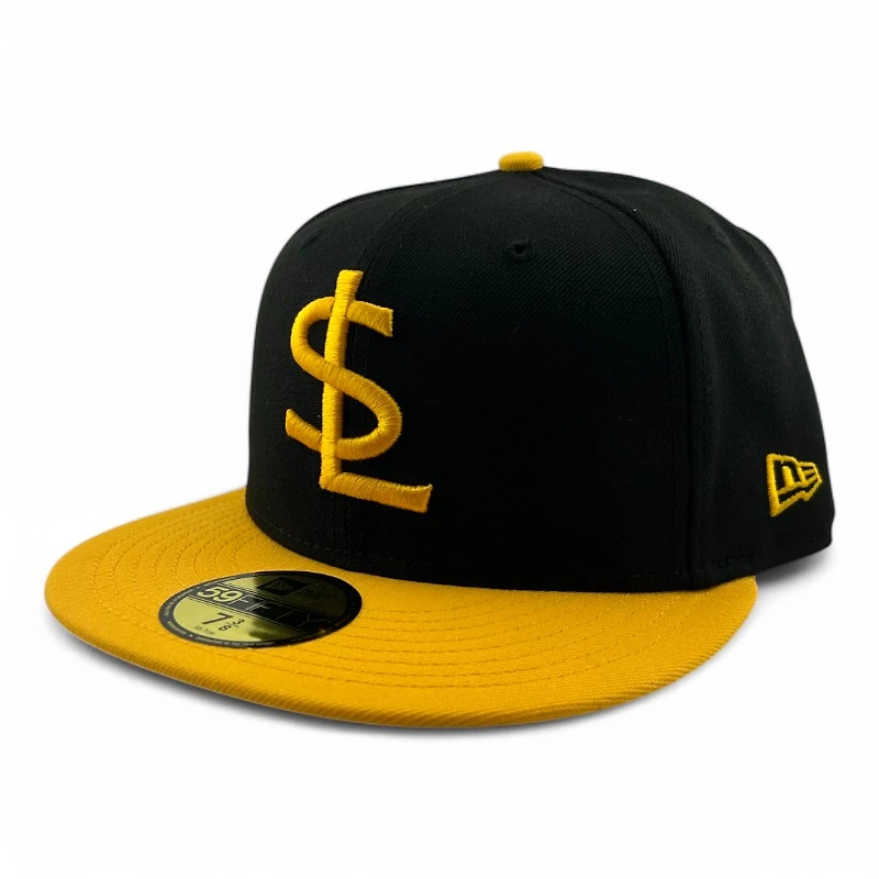 Salt Lake Bees Black and Yellow Two Tone Alternate 3 MiLB New Era 59FIFTY Fitted Hat