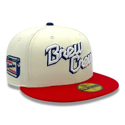 Milwaukee Brewers Chrome and Front Door Red Cooler Patch Gray UV New Era 59FIFTY Fitted Hat