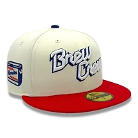 Milwaukee Brewers Chrome and Front Door Red Cooler Patch Gray UV New Era 59FIFTY Fitted Hat