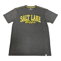 Salt Lake Bees Graphite and Yellow Colosseum T-Shirt