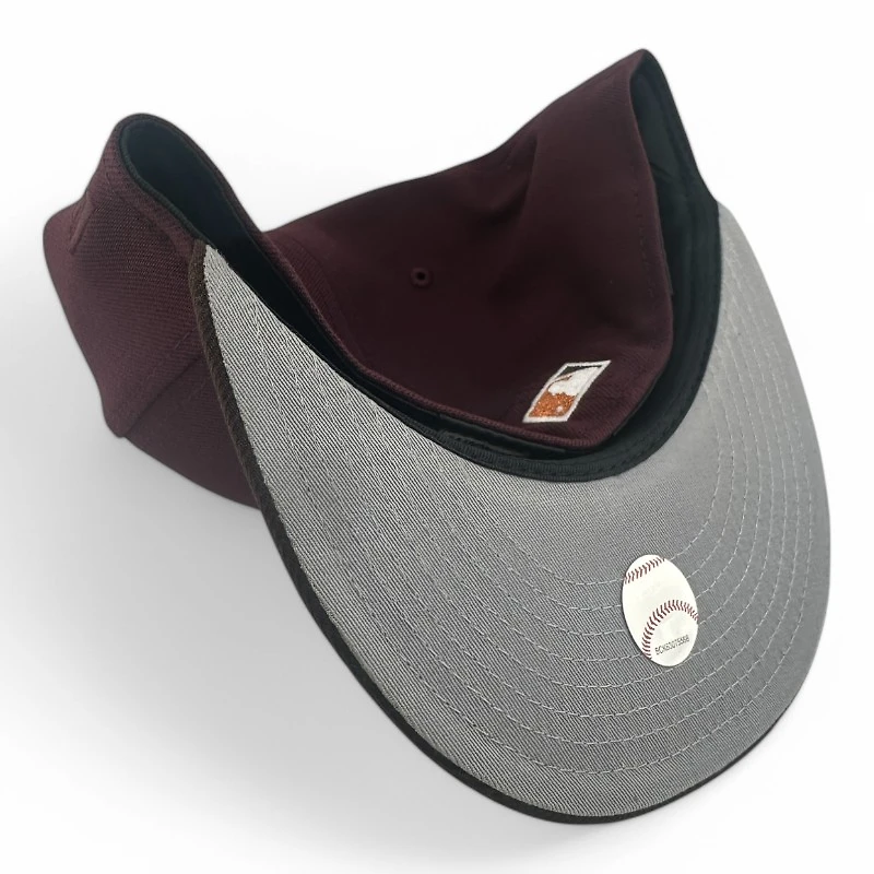 Chicago White Sox Maroon and Brown 1917 WS Patch Gray UV NHL New Era 59FIFTY Fitted Hat